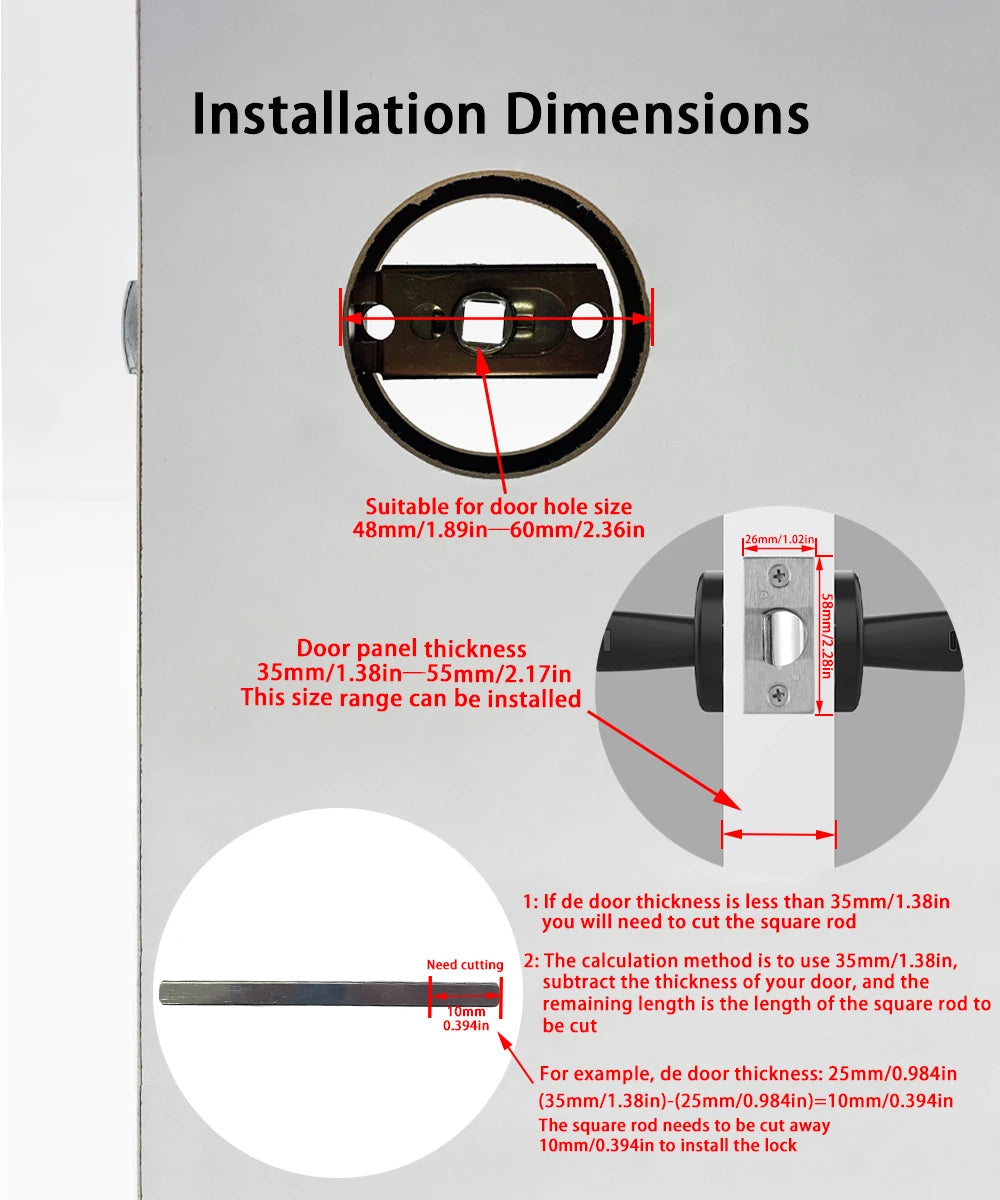 SCANLOCK: M5 Tuya BLE Fingerprint Door Lock Digital Electronic Lock with Password/Key/IC Card/ Smartlife/ Tuya APP Unlock